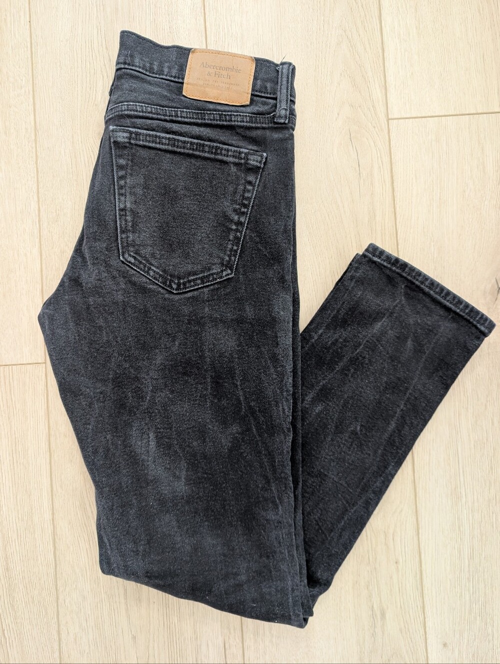 Abercrombie & Fitch Men’s Black Skinny Jeans 30x32 Stretch Denim